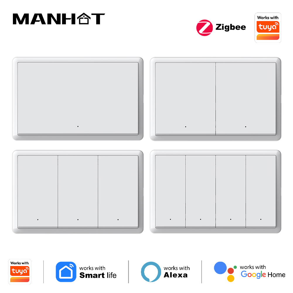 Smart Home Button - Manhot Akıllı zigbee Anahtarı Nötr Kablo