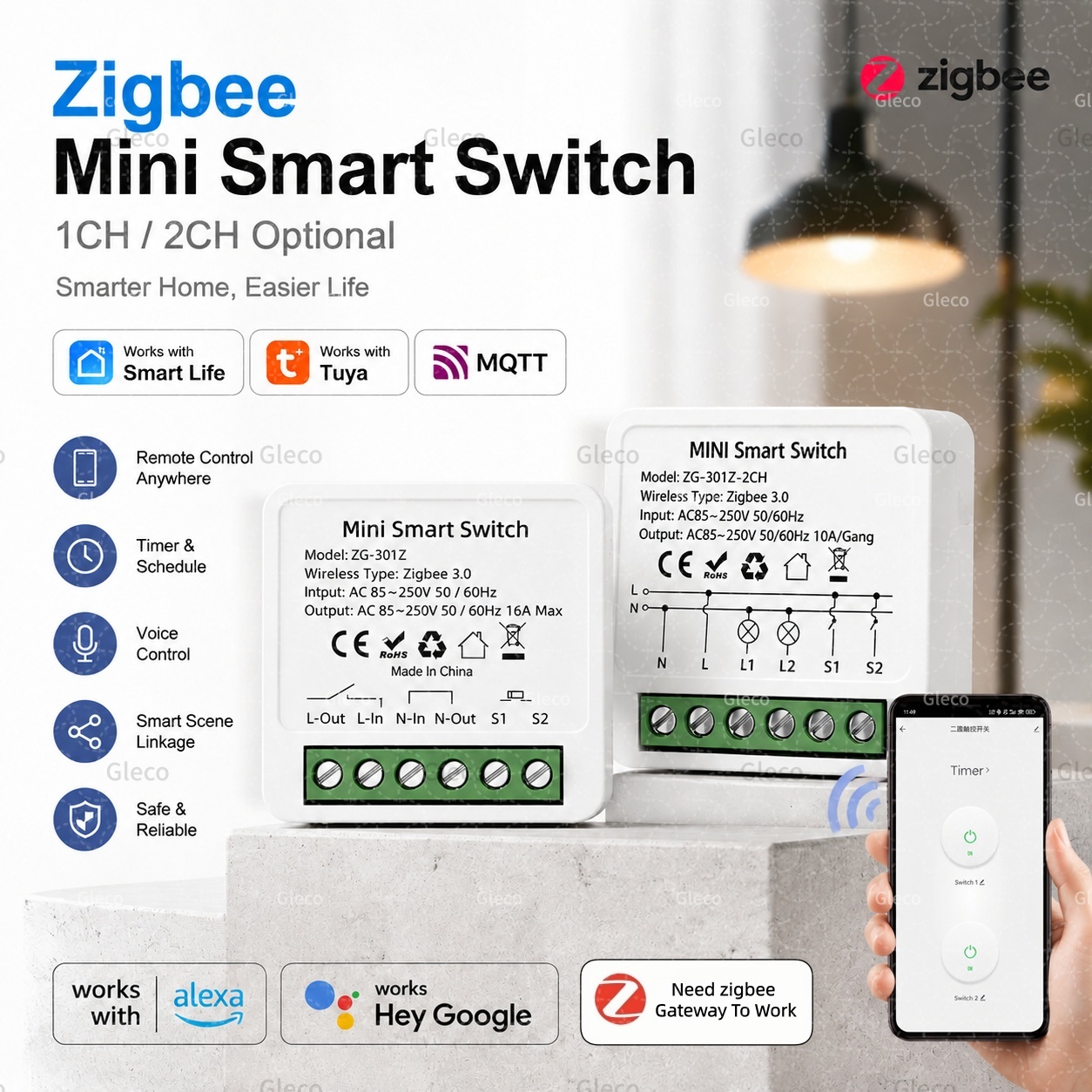 Smart Home Zigbee Gateway - Zigbee Tuya Akıllı Anahtar Akıllı Yaşam