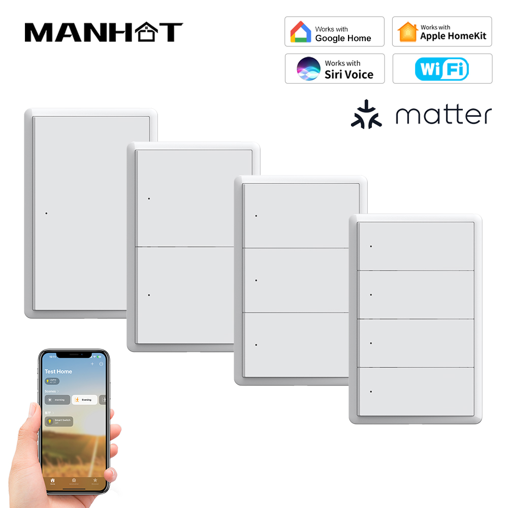 Smart Home Assistant - MANHOT Homekit WiFi Akıllı Anahtar Nötr