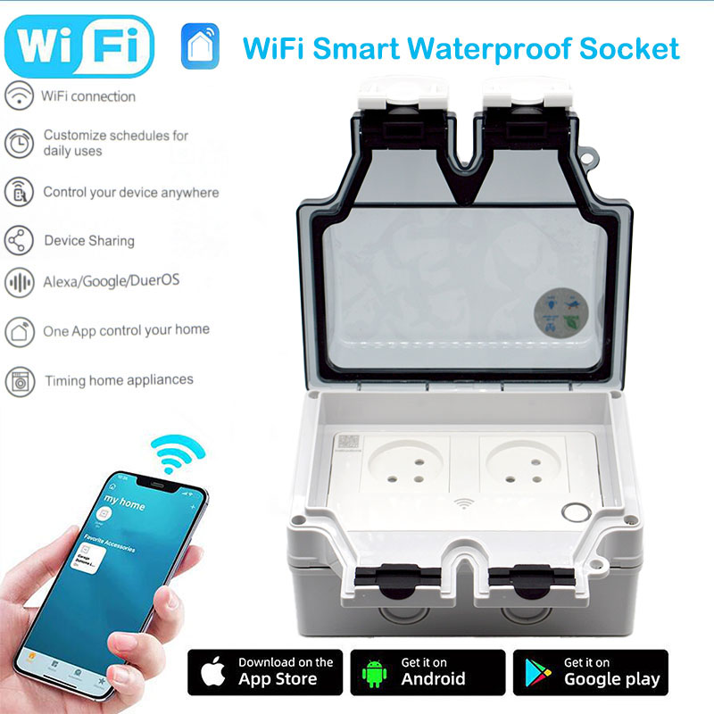 Smart Home Green - 16A Akıllı Soket IP66 Su Geçirmez