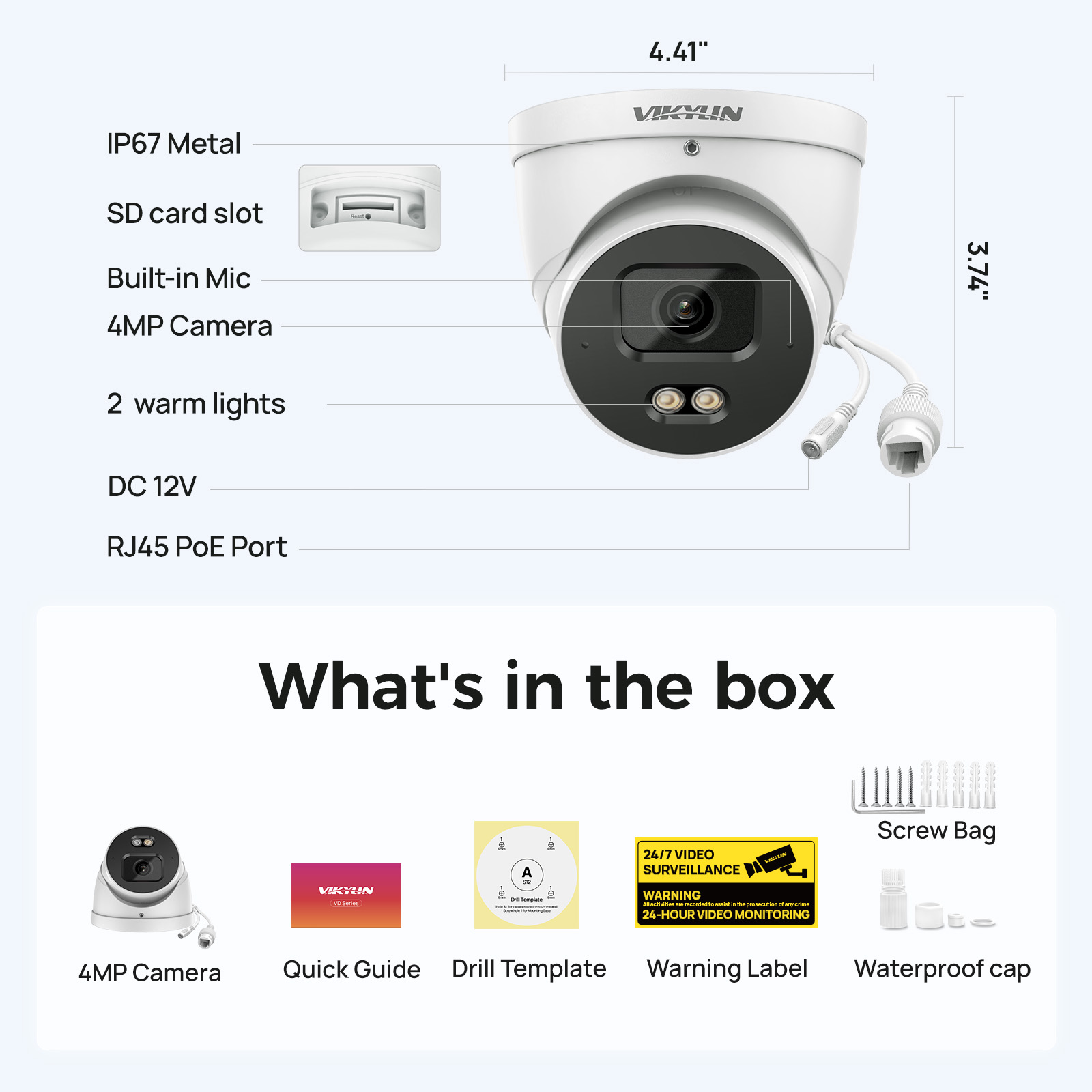Smart Home Login - VIKYLIN 4MP Tam Renkli IP Güvenlik