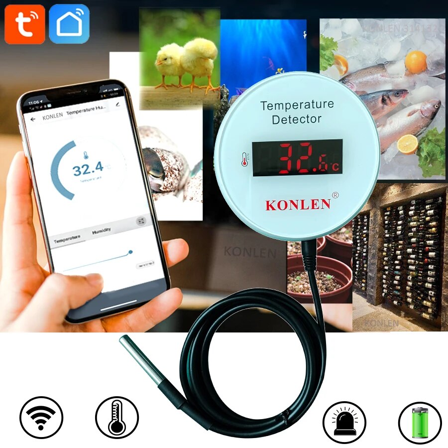 KONLEN Tuya Wifi sıcaklık sens - Smart Home Green incelemesi ve fiyatı
