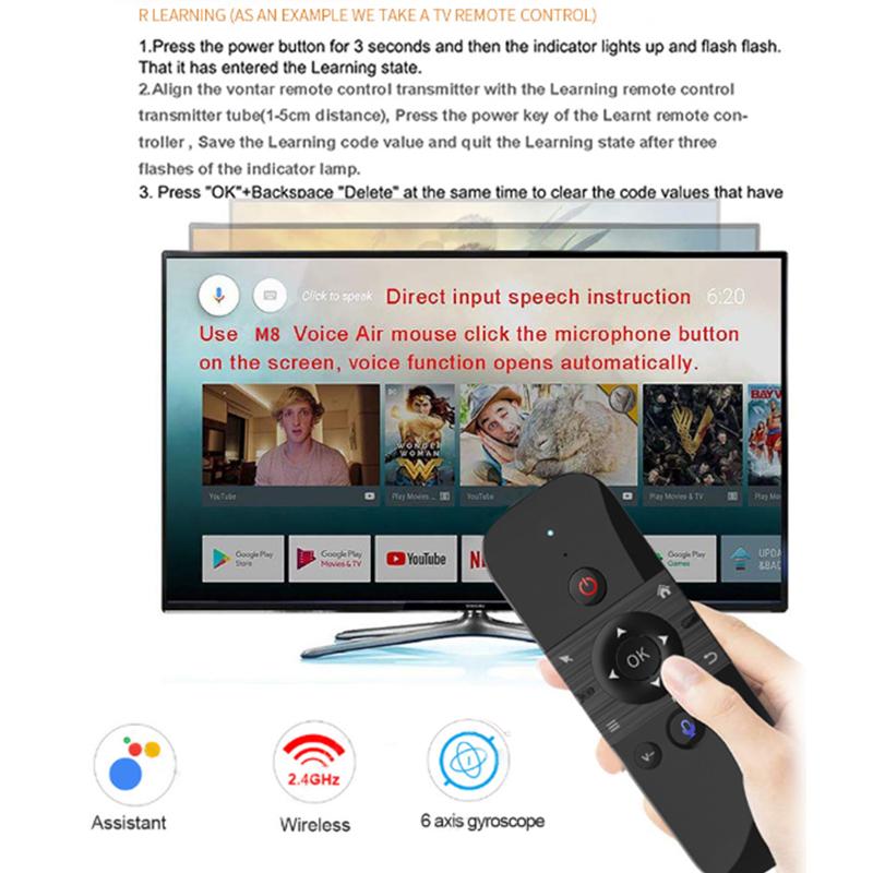 M8 Air Mouse Sesli Uzaktan Kum - Smart Home Keyboard incelemesi ve fiyatı