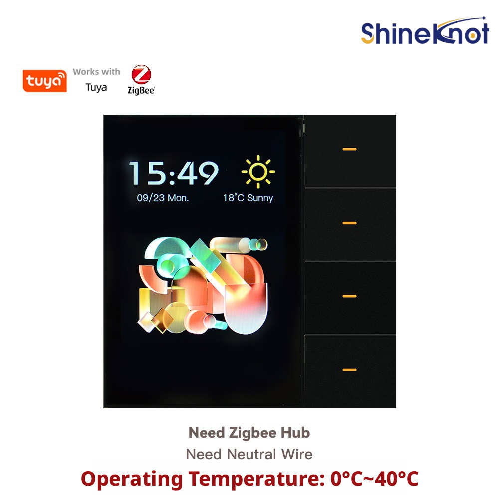 Shineknot Tuya 3.5 İnç Ekran 4 - Smart Home Button incelemesi ve fiyatı